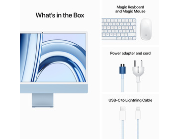 iMac 24 Retina 4.5K (2023) M3 8-core CPU, 8-core GPU/8GB/256GB SSD Blå