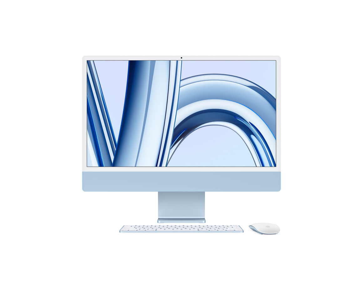iMac 24 Retina 4.5K (2023) M3 8-core CPU, 10-core GPU/8GB/256GB SSD Blå