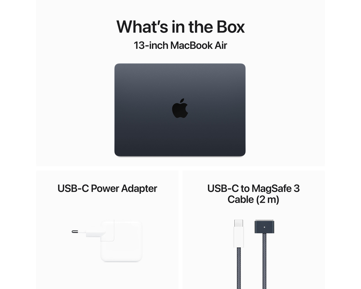 Macbook Air 13 M3 8-core CPU, 10-core GPU, 8GB/512GB SSD - Midnatt