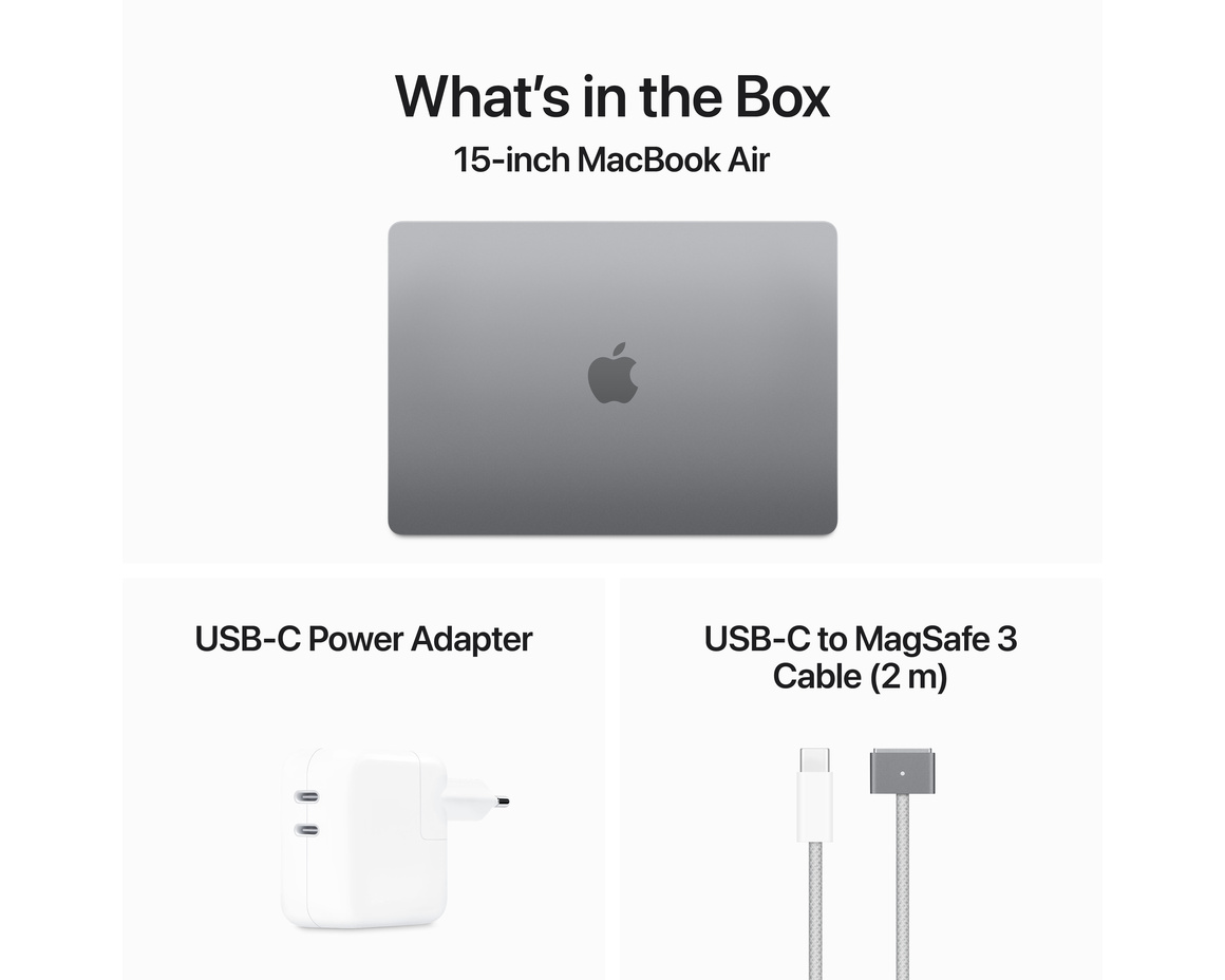 Macbook Air 15 M3 8-core CPU, 10-core GPU, 8GB/512GB SSD - Rymdgrå