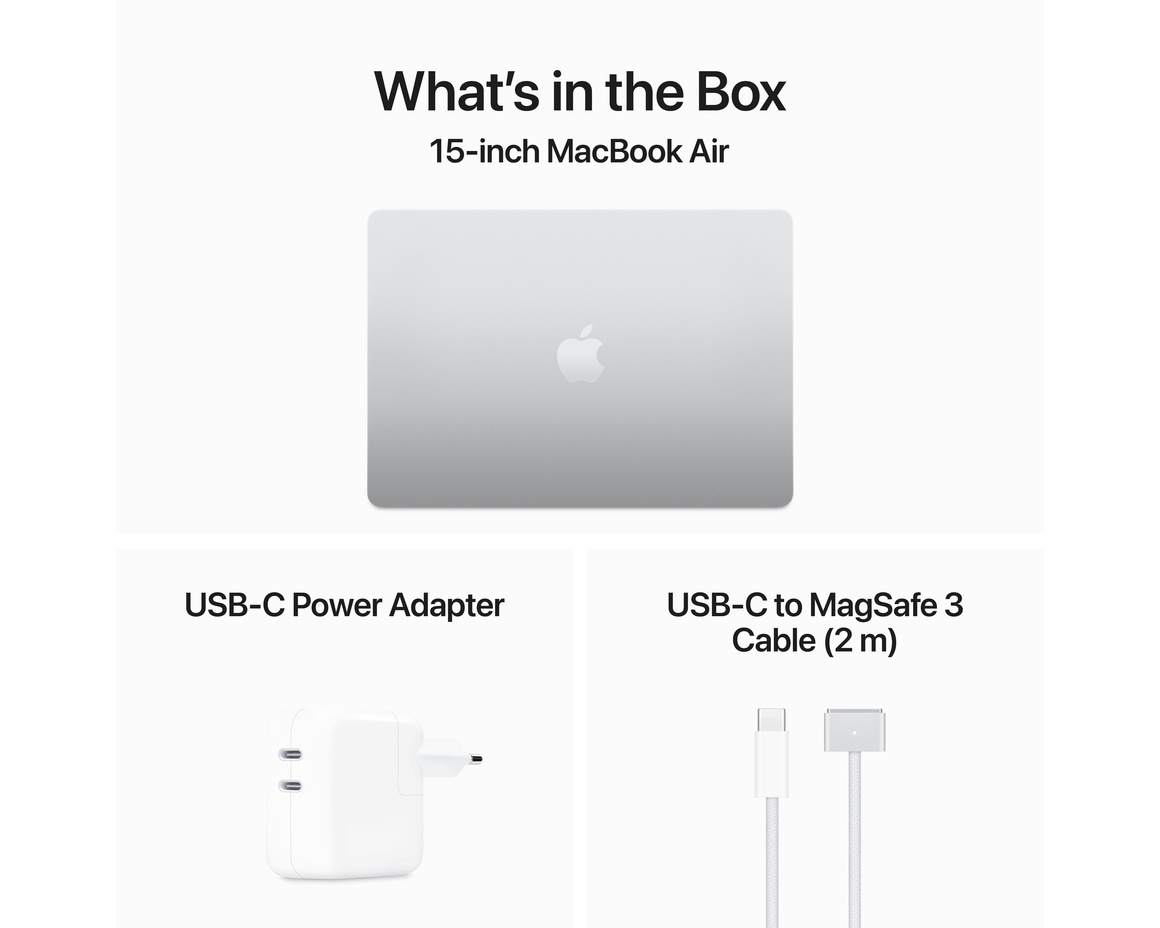 Macbook Air 15 M3 8-core CPU, 10-core GPU, 8GB/256GB SSD - Silver