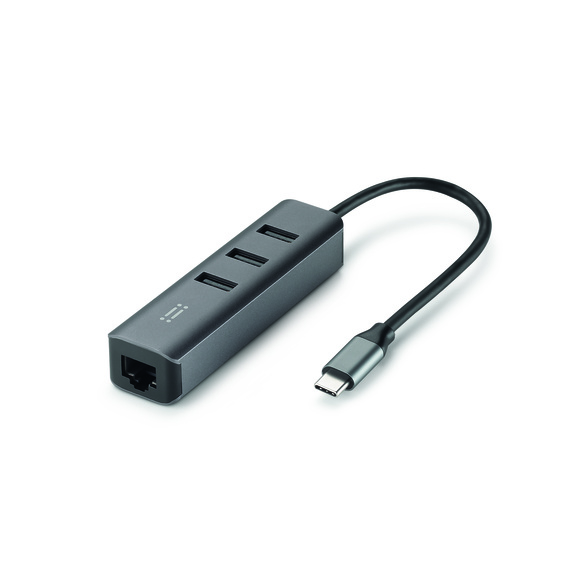 C&C - Link USB-C Hub med 3 USB-A ports and Ethernet port