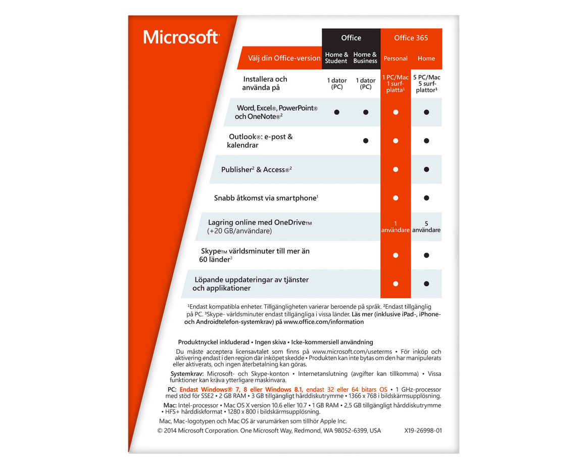 Microsoft Office 365 Personal 1 Lic. - Elektronisk lev.